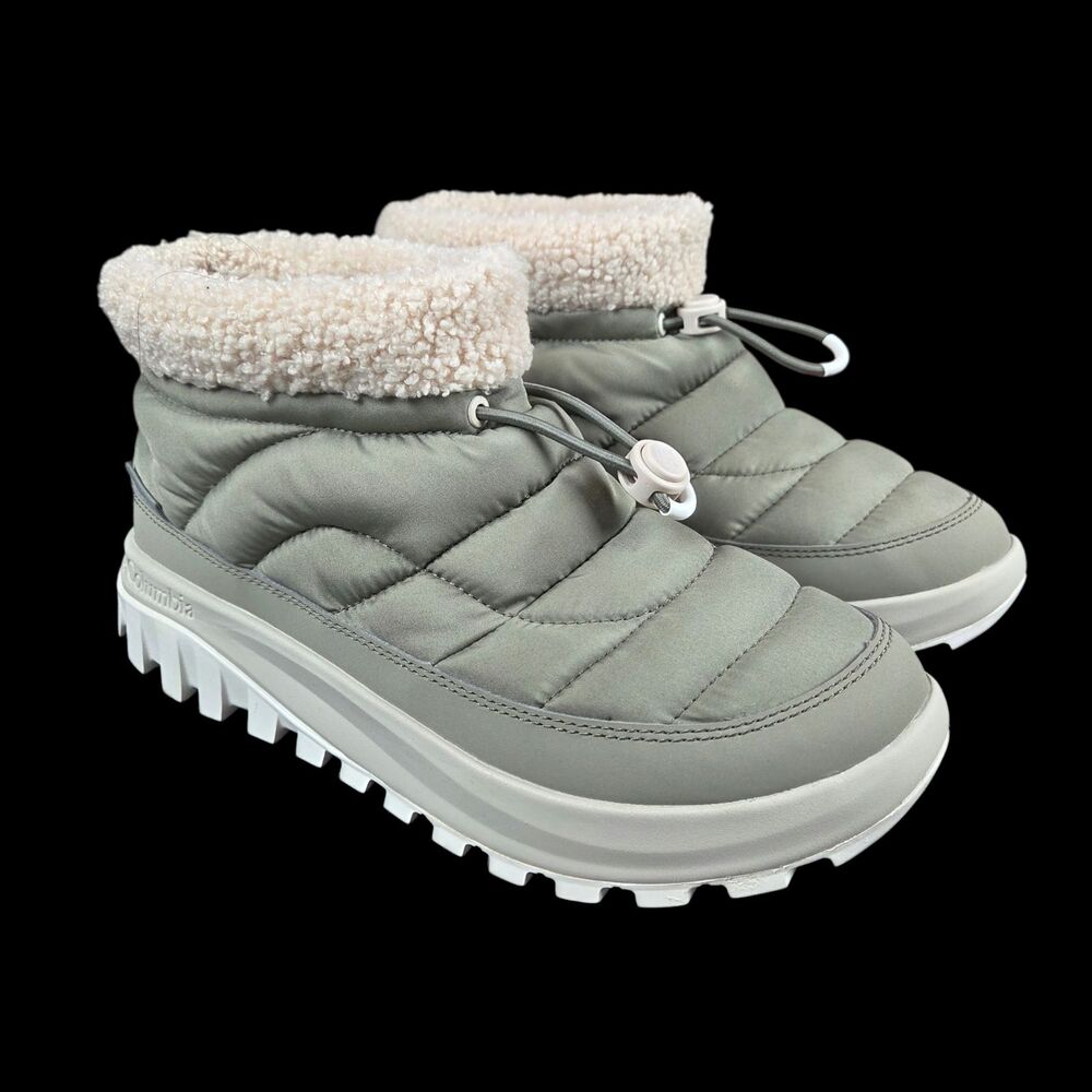 Columbia Snowtrot Shorty Snow Boots 200G Insulated Green Women's Size 10 NEW